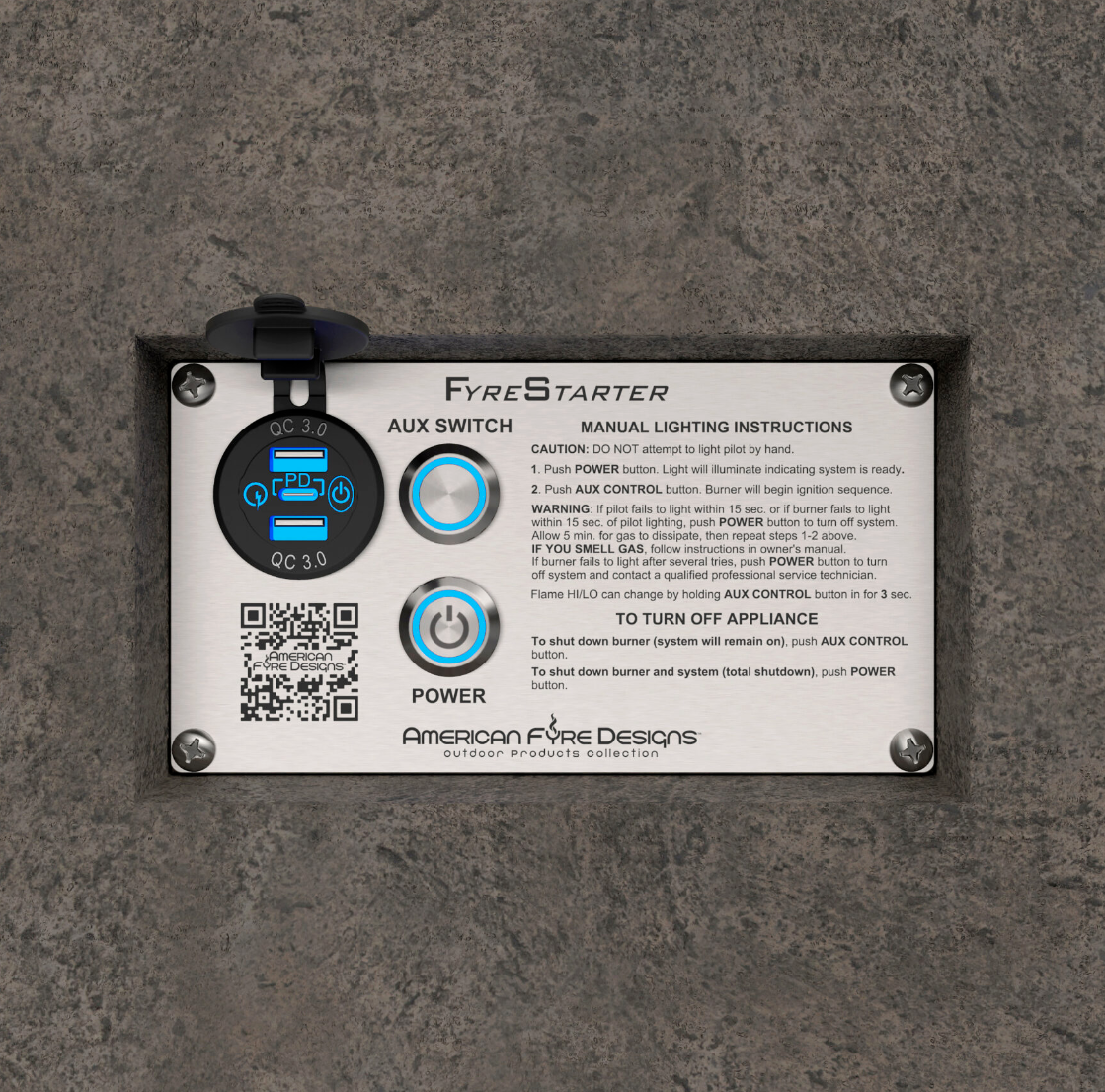 American Fyre Designs Cosmo Rectangle Firetable