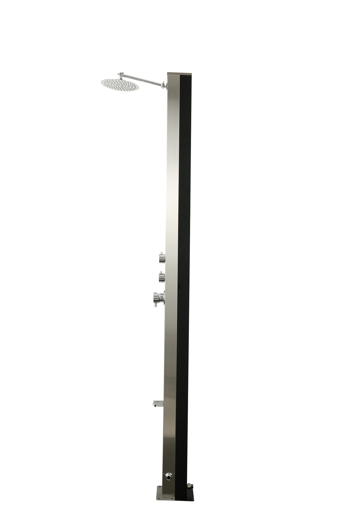 85" Rainfall Outdoor Solar Shower – Stainless Steel Body with 4.5-Gallon Heated Tank