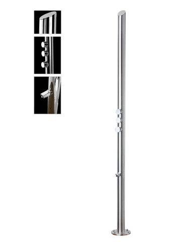 Wayime 85" Freestanding Modular Waterfall Shower – 304 Stainless Steel