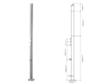 Wayime 85" Freestanding Modular Waterfall Shower – 304 Stainless Steel