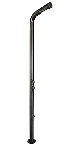 87"Separable&Composable Free-standing Matte Black-Grey Stainless Steel 304 Rainfal Outdoor Shower