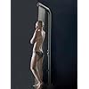 87"Separable&Composable Free-standing Matte Black-Grey Stainless Steel 304 Rainfal Outdoor Shower